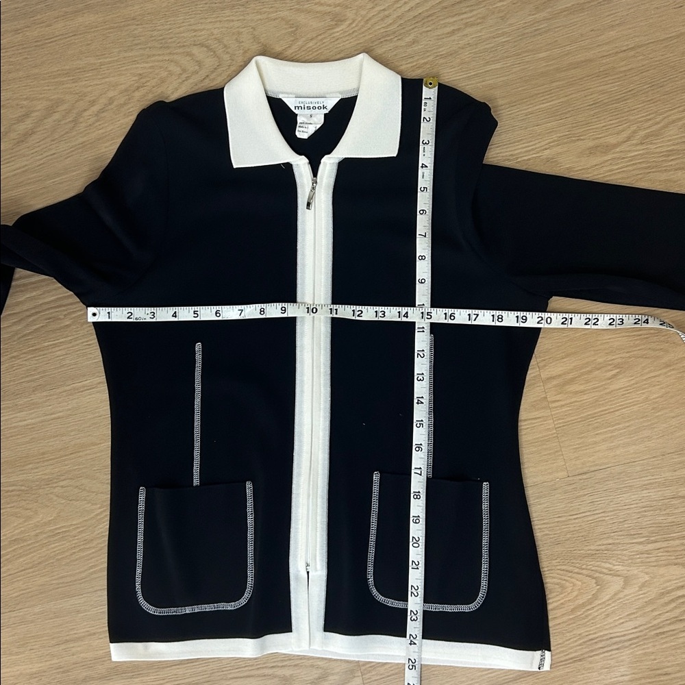 Misook Zip Front Jacket Cardigan Sweater S - Picture 4 of 8